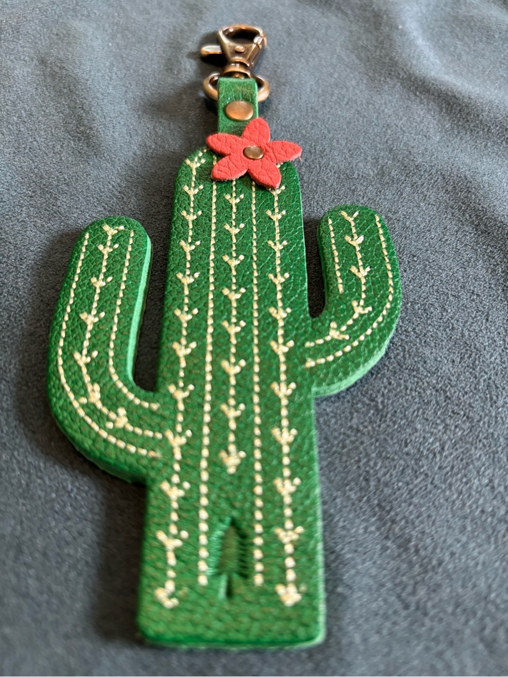 Portland leather Arizona store flair Cactus Keychain - Picture 4 of 4